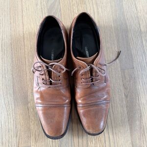 Johnston & Murphy Brown Leather Cap Toe Oxford Dress Shoes Men’s 9